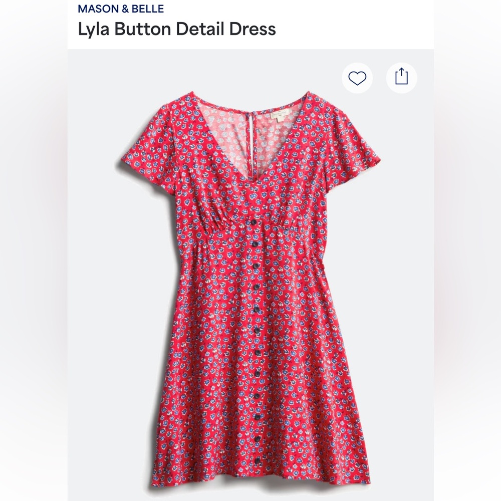 Red Flutter Sleeve V-Neck Sundress